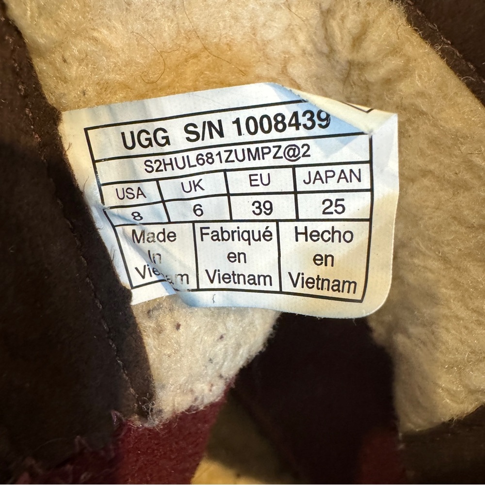UGG Simmens Waterproof Leather Boots – Brown Size 8 Zip - Picture 6 of 7